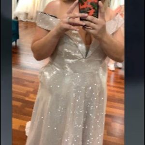 Beautiful, sparkly prom, wedding guest, maid of honor or bridesmaids dress